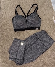 Victoria's Secret VSX Sport Leggings bra XS Gray Knockout workout Yoga set