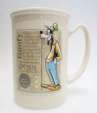 The Disney Store Goofy Est. 1932 Coffee Mug 3D Embossed Tall Double Sided 16 oz