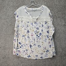 Daniel Rainn Womens 3X Floral Lace Swiss Dot ...