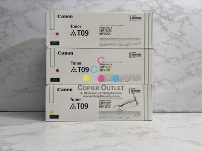 3 Genuine Canon imageCLASS X MF1127 c, LBP-1127 Magenta & Yellow Toner T09