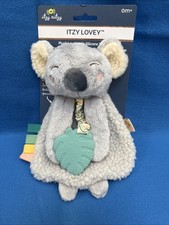 New- Itzy Lovey Including Teether - Baby Lovey with Teether, Textured Ribbons.