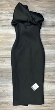 ASOS Design Petite Black Bow Strapless Midi Bodycon Dress Womens US 6 Petite NEW