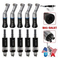 Dental Low Slow Speed Handpiece Contra Angle Air Motor 4Holes NSK Style Black