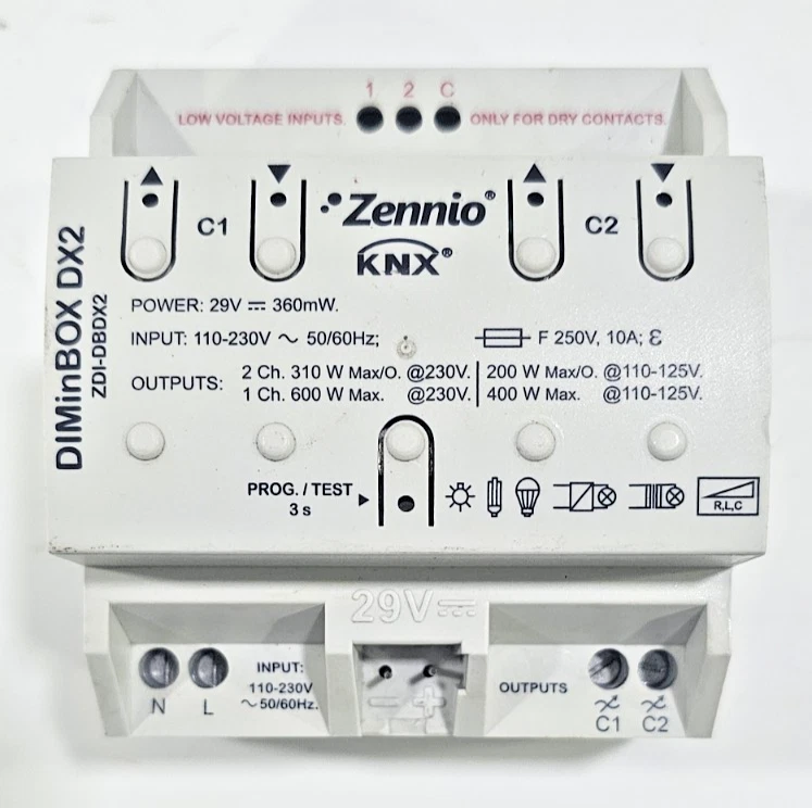 ZENNIO ZDI-DBDX2 Used Working Building Automation Actuator