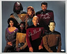 Star Trek The Next Generation Cast JSA Signed Autograph 16 x 20 Patrick Stewart
