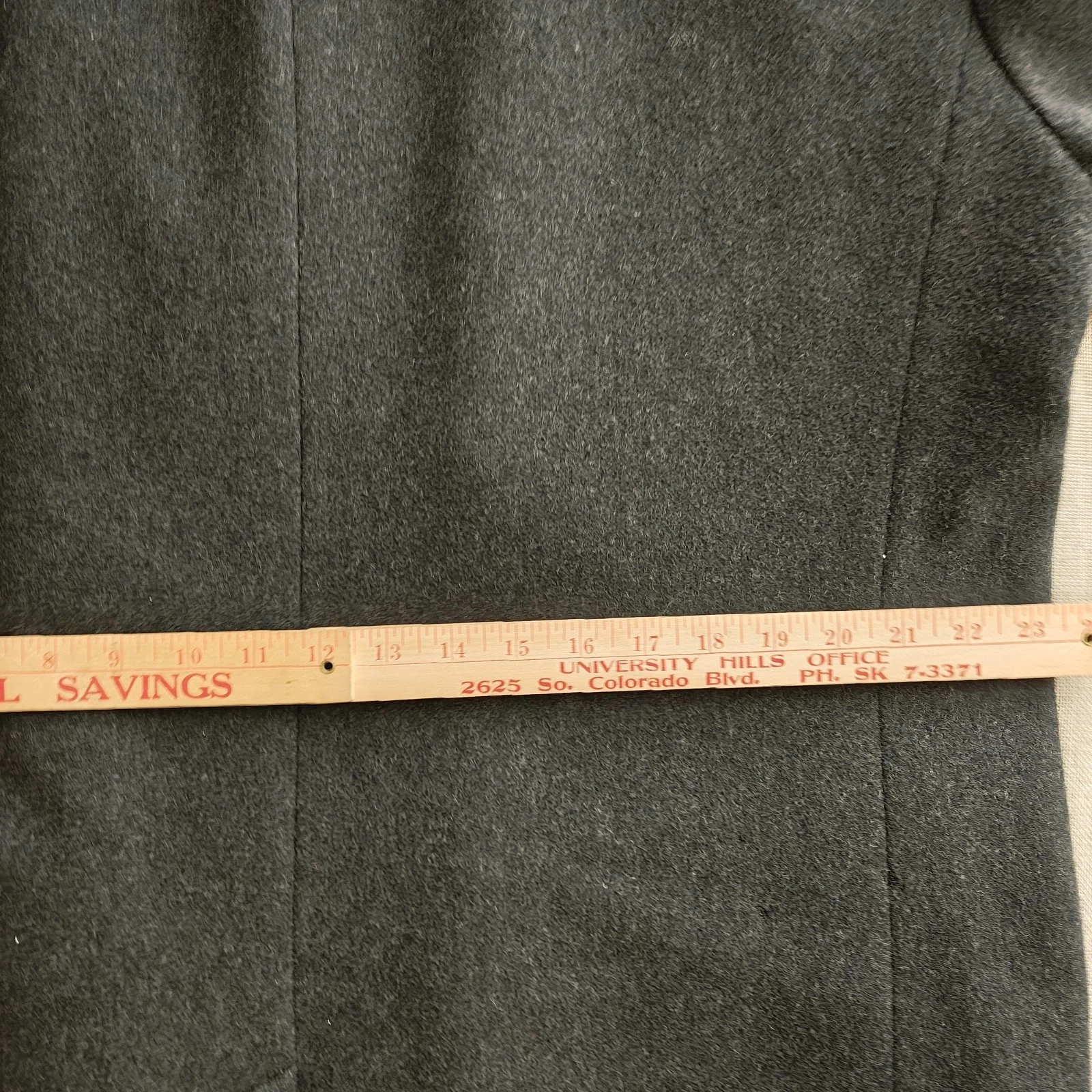 Vintage 90s Stafford Mens 100% Wool Overcoat Size 50L Charcoal Single-Breasted image 8