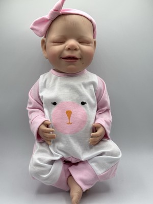 REBORN Newborn Girl Baby Doll Full Body Silicone Doll w/Accessories