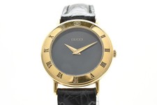 [EXC +5] Vintage Gucci 3000.2.L 26mm Black Dial Quartz Women's Watch From JAPAN