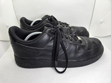 Nike Air Force 1 Low '07 Shoes Men's 12 Triple Black Leather Athletic Sneakers