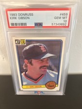 1983 donruss kirk gibson psa 10