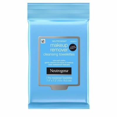 Neutrogena Makeup Remover Cleansing Towelettes Soft Cloth Gentle 7 ct Pack of 2