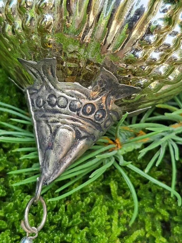 Pallina per albero di Natale ornamento in vetro argento antico palla di Natal... - Immagine 3 di 4