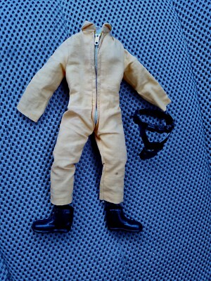 1970s Vintage GI Joe AT Yellow Jumpsuit Hong Kong Smoke Jumper