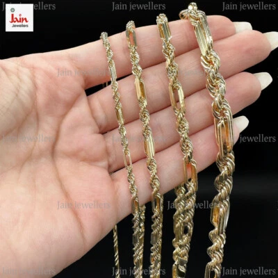 Echt Gold 18 Karat Beschauzeichen Gold Milano Figaro Link Kette Herren Halskette - Bild 1 von 4