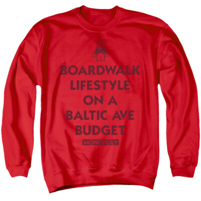 Monopoly Sweatshirt Boardwalk Lifestyle Red Pullover