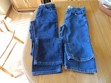 Urban Pipeline 2 Pair Boys Denim Blue Jeans Size 12 Slim  Adjustable Waist VGUC