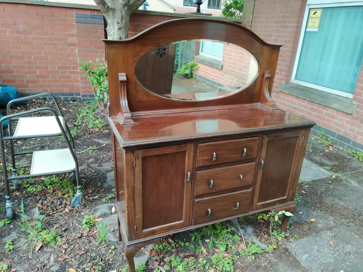 Antique Sideboard with Mirror Back eBay