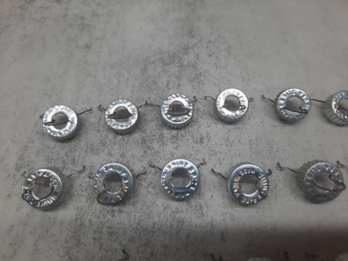 34 Vintage Shiny Bright Crinkle Metal Ornament Cap Toppers Made In U.S.A. - Picture 6 of 10