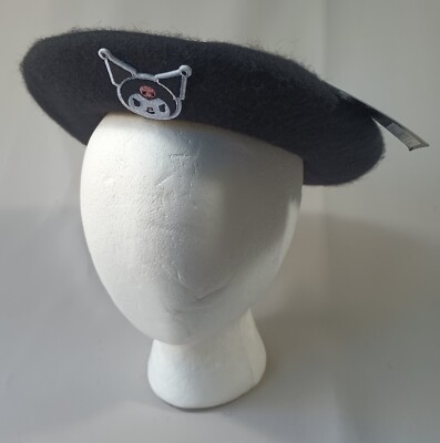 Hello Kitty NEW Cinnamoroll Logo Patch Black Beret Hat Sanrio Forever 21