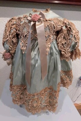 Handmaidenm Mint Green Silk Dress With Gold Heirloom Lace Trim | eBay Handmaidenm Mint Green Silk Dress With Gold Heirloom Lace Trim | eBay