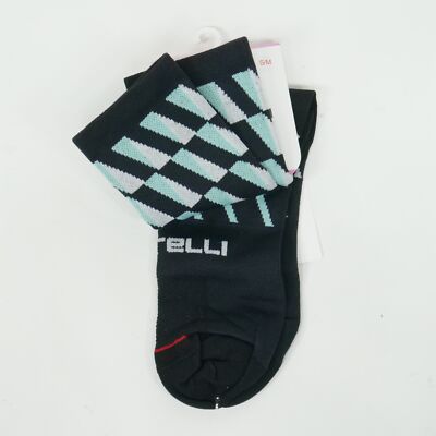 Castelli Pendio 12 Socks Women's S/M 35-38 Skylight Black Bike Cycling 