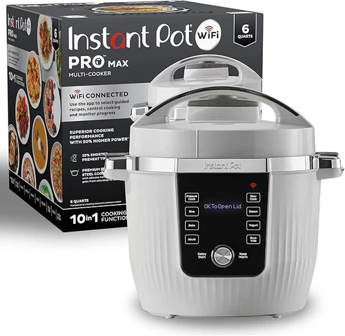 Instant Pot PRO Max Wi-Fi Smart 10-in-1 Pressure Cooker, Slow Cooker, Saute