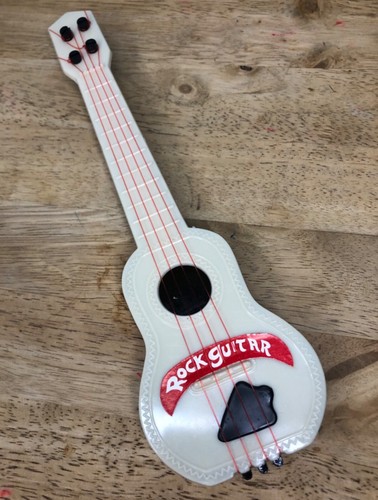 9.875” plastic ROCK GUITAR 4 string Made in Hong Kong with Pick - Picture 19 of 19