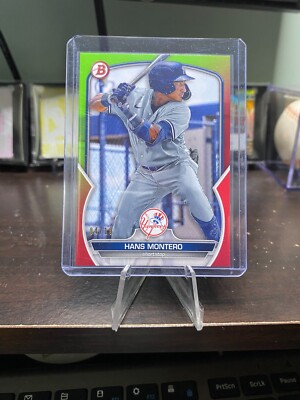 2023 Bowman Draft #BD-12 Hans Montero Red Green Gradient # 04/10 SSP Yankees