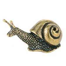 Solid Brass Snail Figurines Statue Home Office Animal Figurines Decoration USA