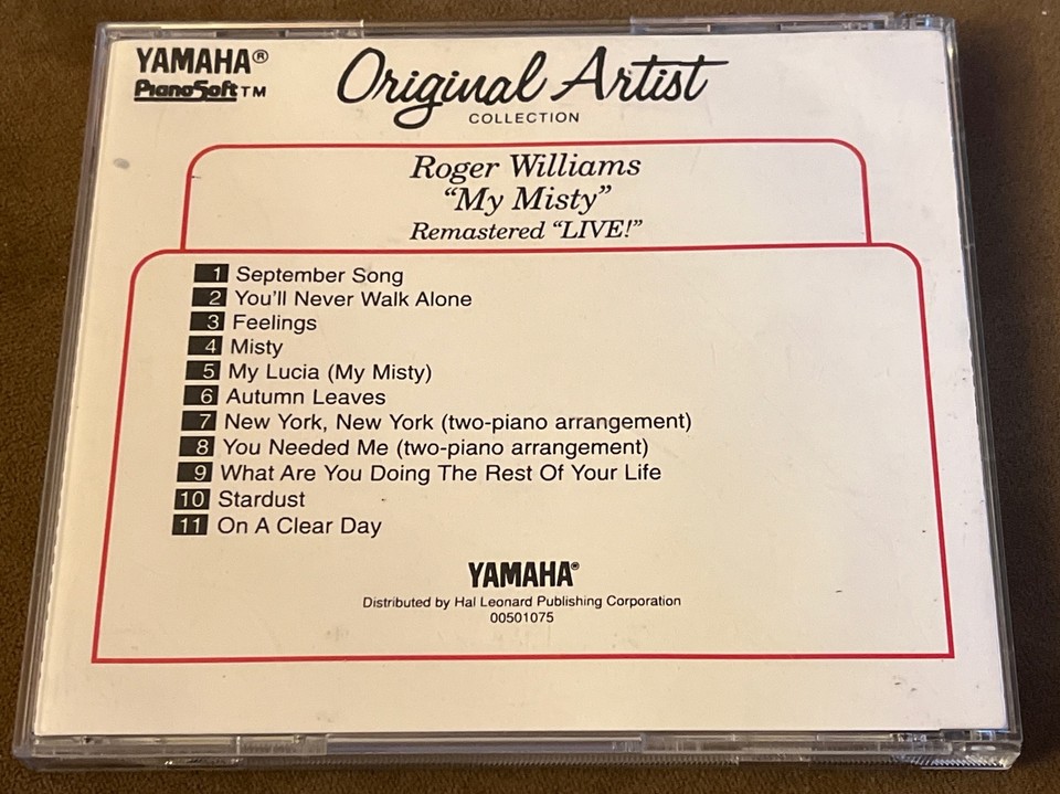 YAMAHA PIANOSOFT DISKLAVIER Roger Williams My Misty 3.5" Floppy DIsk
