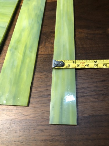 4 Pc Antique Stained Glass Panels From Lantern Greens, Blue Estate Find - Picture 13 of 14