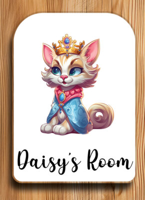 Personalised Christmas Kitten Cat Door Sign-Plaque-Grandson Gift-Kids Bedroom