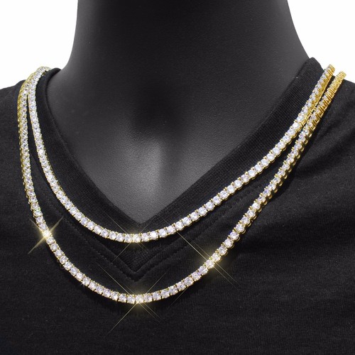 4mm Choker Tennis Chain Necklace | eBay