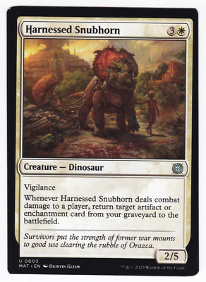 MTG Errors - Miscut - MOM Aftermath U Harnessed Snubhorn #0003 [COPY #2]