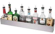 32" Stainless Steel Single Tier Commercial Bar Speed Rail Liquor Display Rack