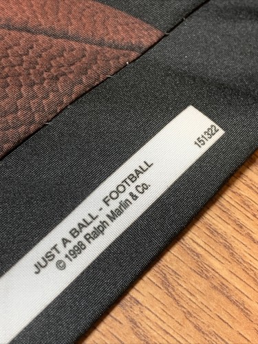 Ralph Marlin & Co. 2000 Just Balls Football Zone Tie Football Coach Athlete - Picture 4 of 5