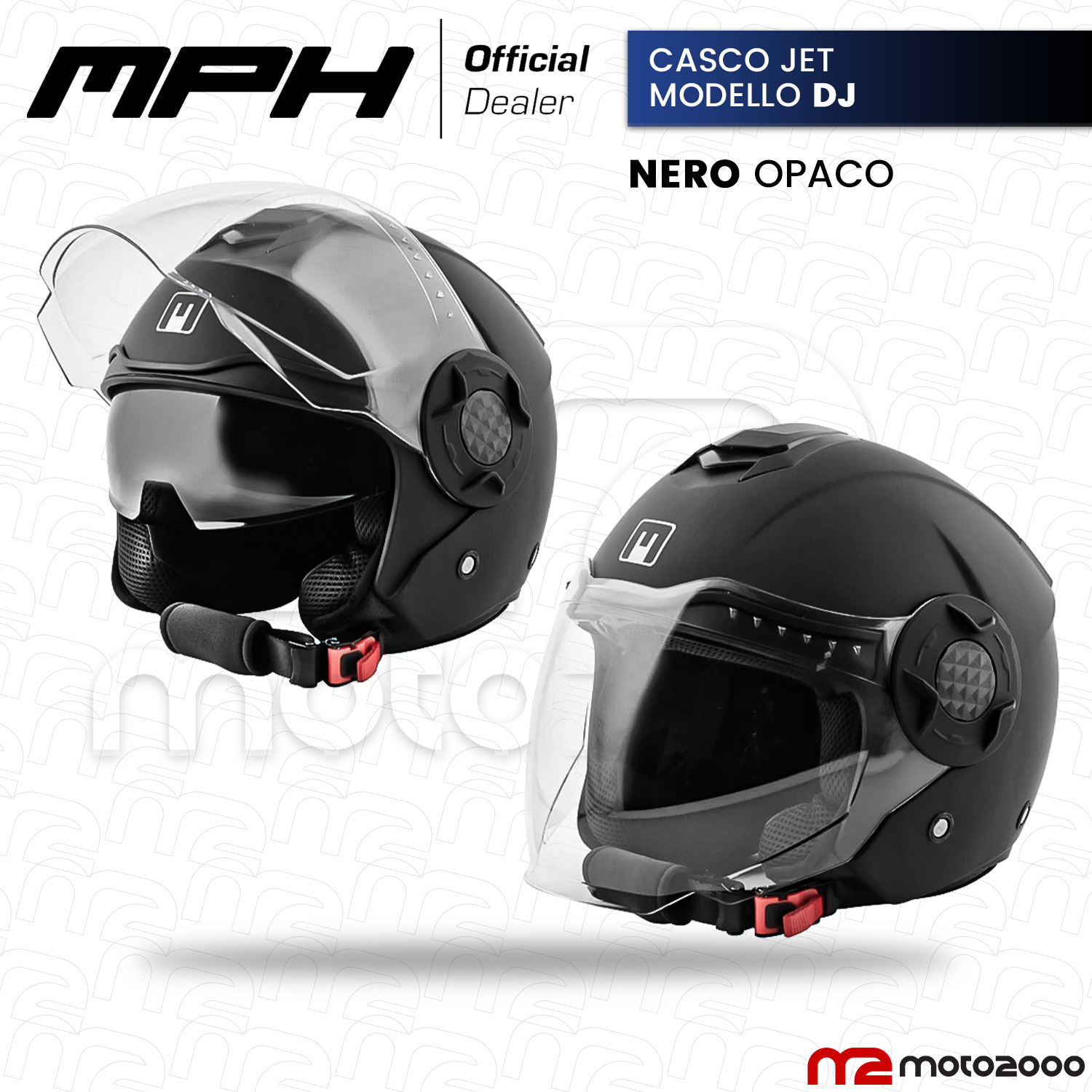 CASCO JET APERTO DJ MPH OMOLOGATO OPACO LUCIDO MOTO SCOOTER VESPA UOMO DONNA