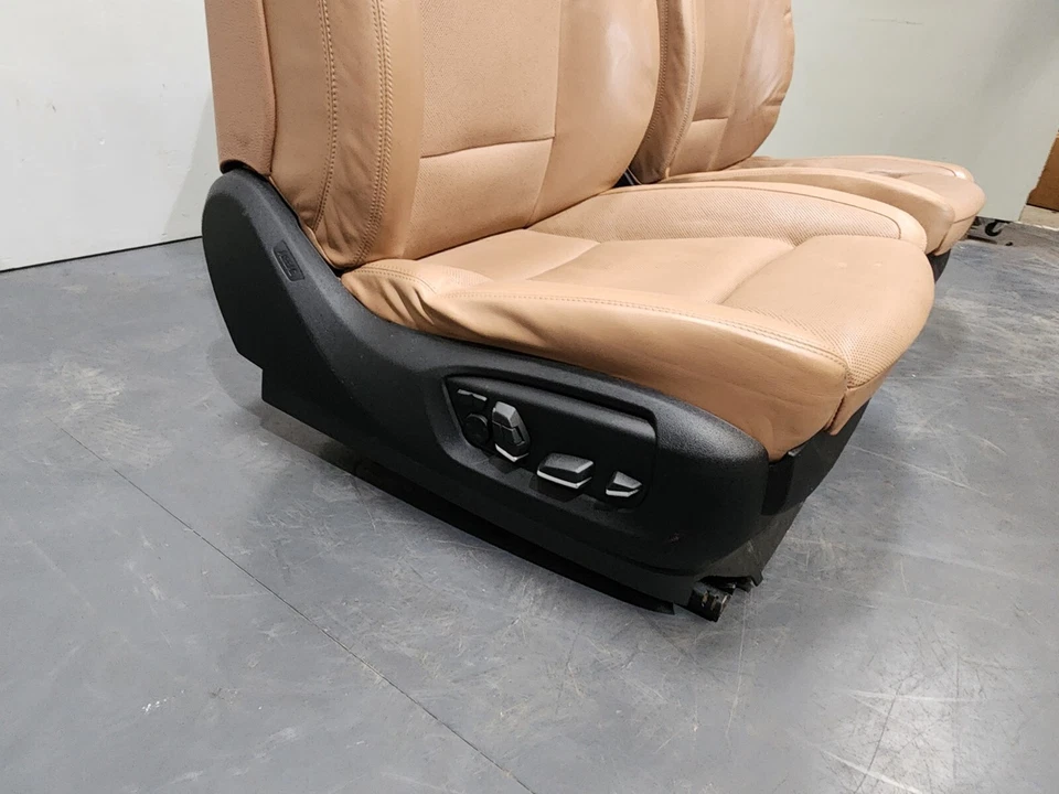 ✅ CONJUNTO 10-12 OEM BMW F01 F02 asientos delanteros izquierdo derecho confort cuero napa marrón * Foto 4 de 4