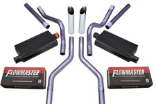 Chevy Gmc C10 63-72 2.5 Dual Exhaust Kits Flowmaster 50 Series Slash Corner
