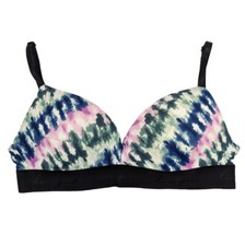 NEW Victorias Secret PINK Wear Everywhere Wireless Push Up Bra Women 32D Tie Dye