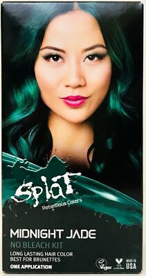 1 Box Splat Rebellious Colors Midnight Jade No Bleach Kit Lasts 4 To 6 Weeks