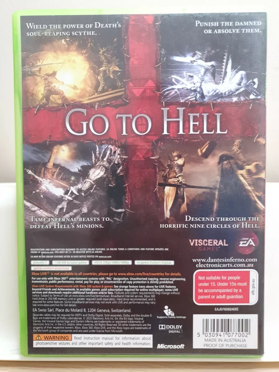 Poster Quadro Dante's Inferno Playstation Ps4 X Box 360