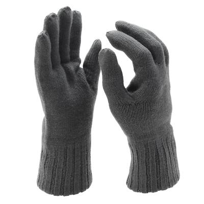 Original österreichischer Militärwärmer Wollhandschuhe grau atmungsaktiv gestrickt Winter NEU