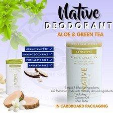 NATIVE DEODORANT - ALOE & GREEN TEA ( In Cardboard Packaging )