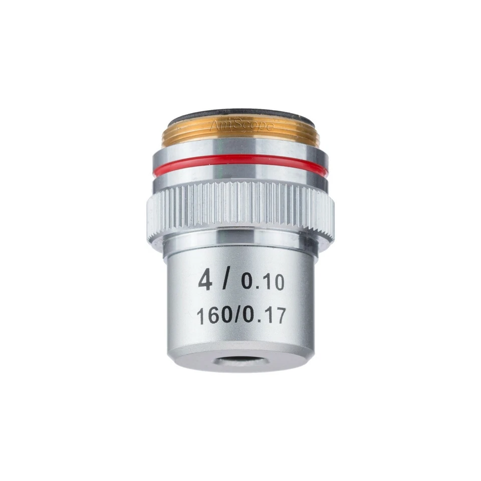 AmScope 4X Achromatic Microscope Objective for Compound Microscopes