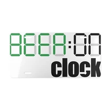 Digital Clock Vanity Plate - Stylish Timepiece Decor for Home & Office