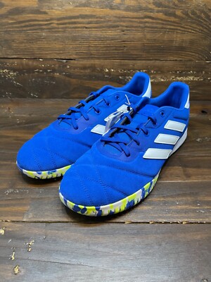 Adidas Copa Gloro IN Blue White Yellow Indoor Soccer Mens Shoes