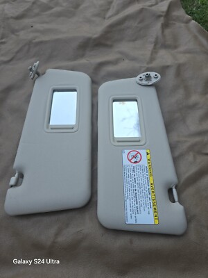 2004 - 2005 Toyota Rav-4 Sun Visor Left Rigt Set Oem Tan 