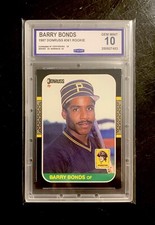 1987 Donruss #361 Barry Bonds CCG 10 💎GEM MINT💎 FLAWLESS 🔥