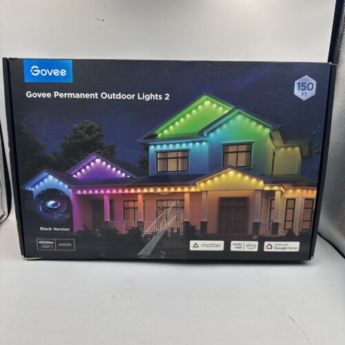 Govee H705F Permanent Outdoor Lights 2 - Smart RGBIC, 108 LEDs - 150ft Black
